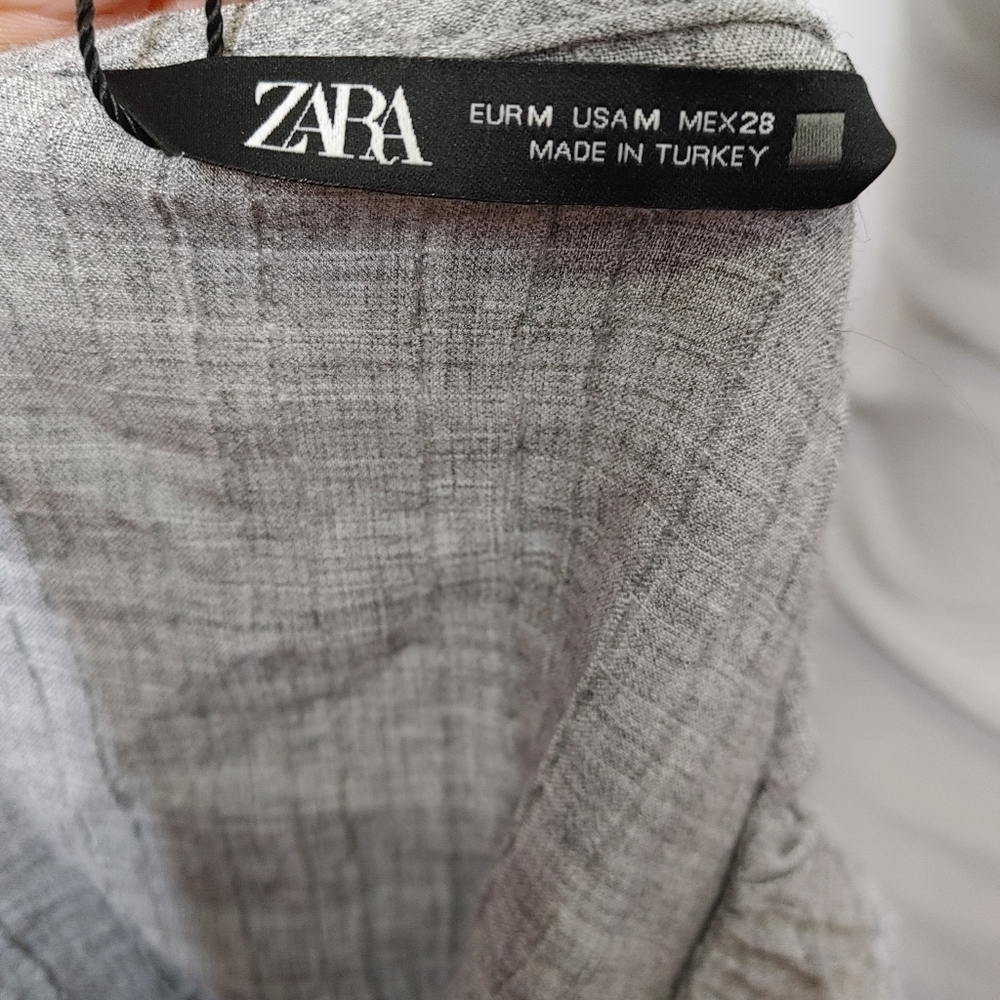ZARA Ruffle Cropped Blouse - Picture 11 of 13